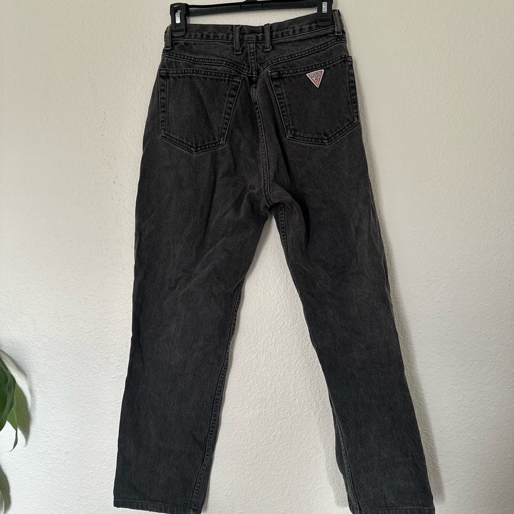 Vintage Guess by Georges Marciano high waisted black grey denim jeans - Picture 2 of 8